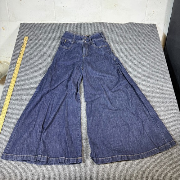 Pilcro Denim - Pilcro Anthropologie Super Ultra Wide Leg Baggy Jeans Flare 29 29x28 High Rise